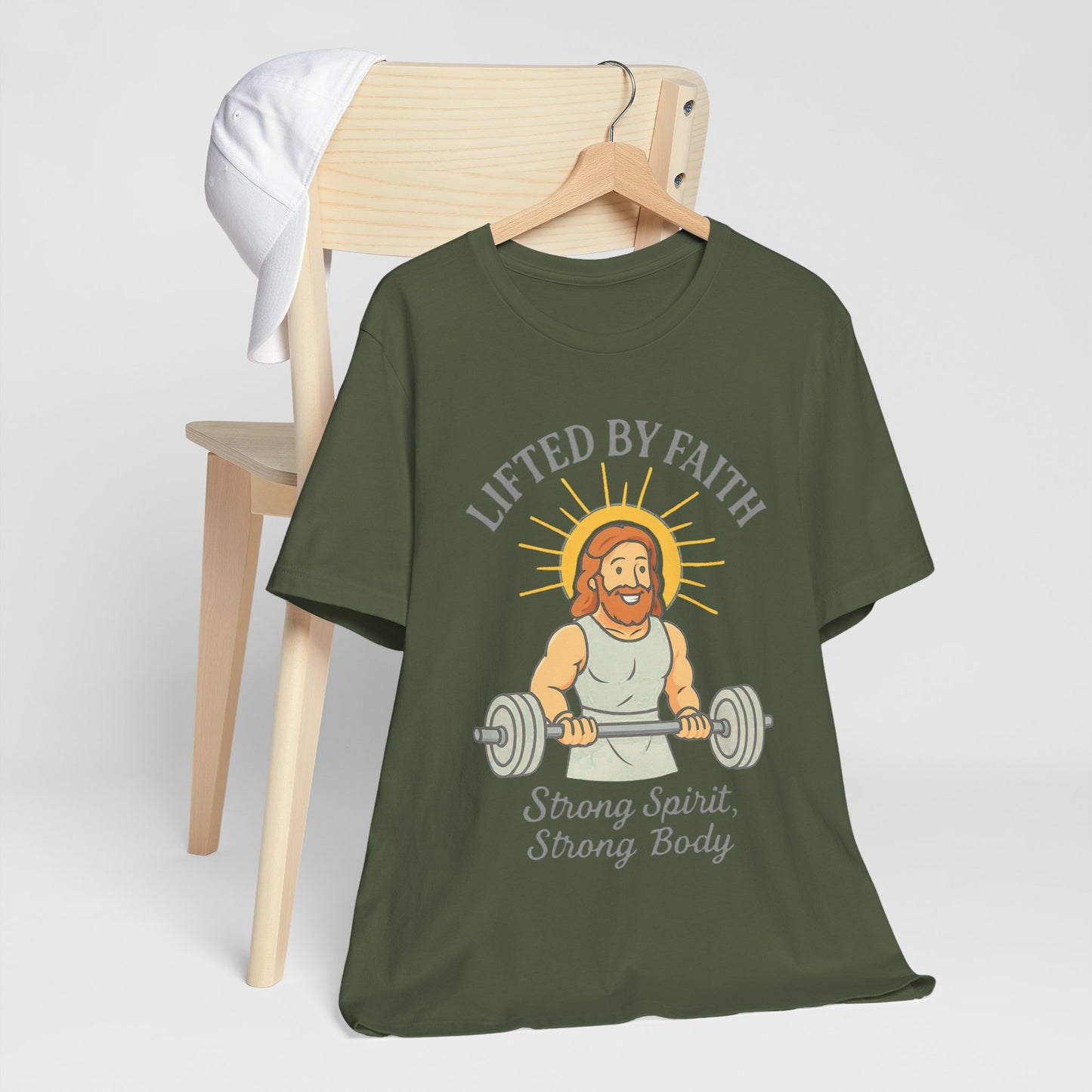 “Lifted by Faith” Religious T-Shirt – Strength & Spiritual Motivation