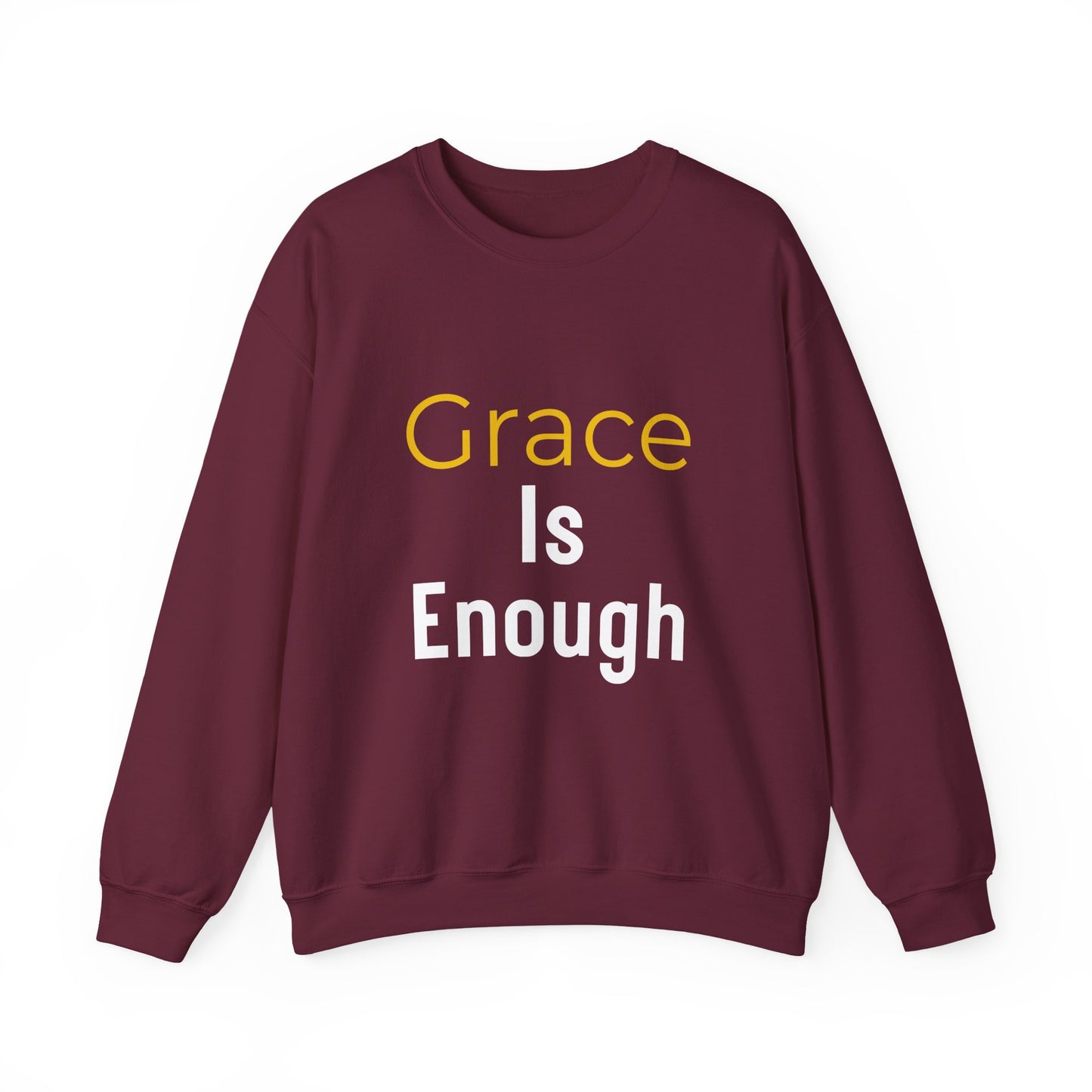 “Grace is Enough” Crewneck Religious Sweatshirt – Cozy Faith Comfort