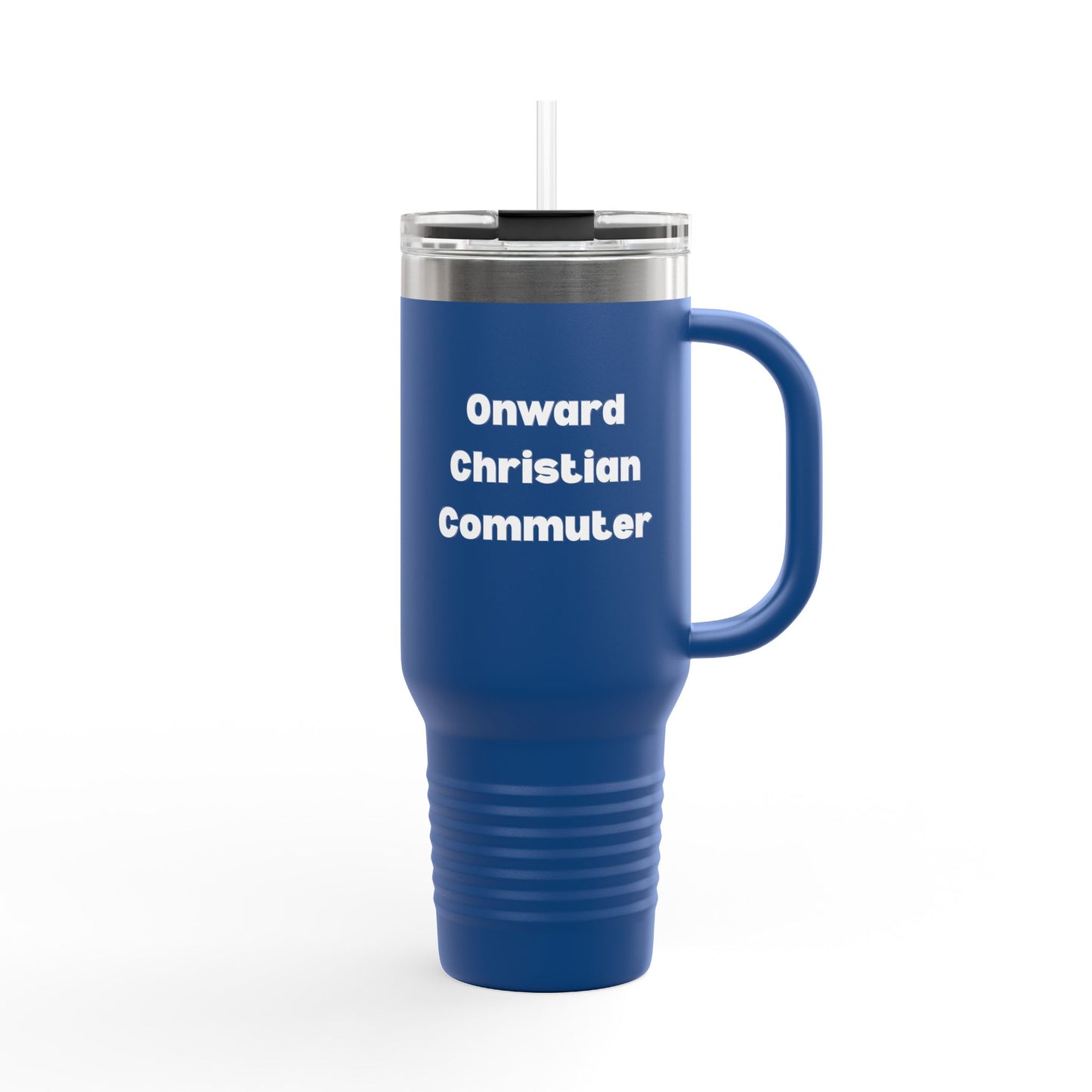 Travel Mug - "Onward Christian Commuter" 40oz Christian Drinkware for Adventurers, colors