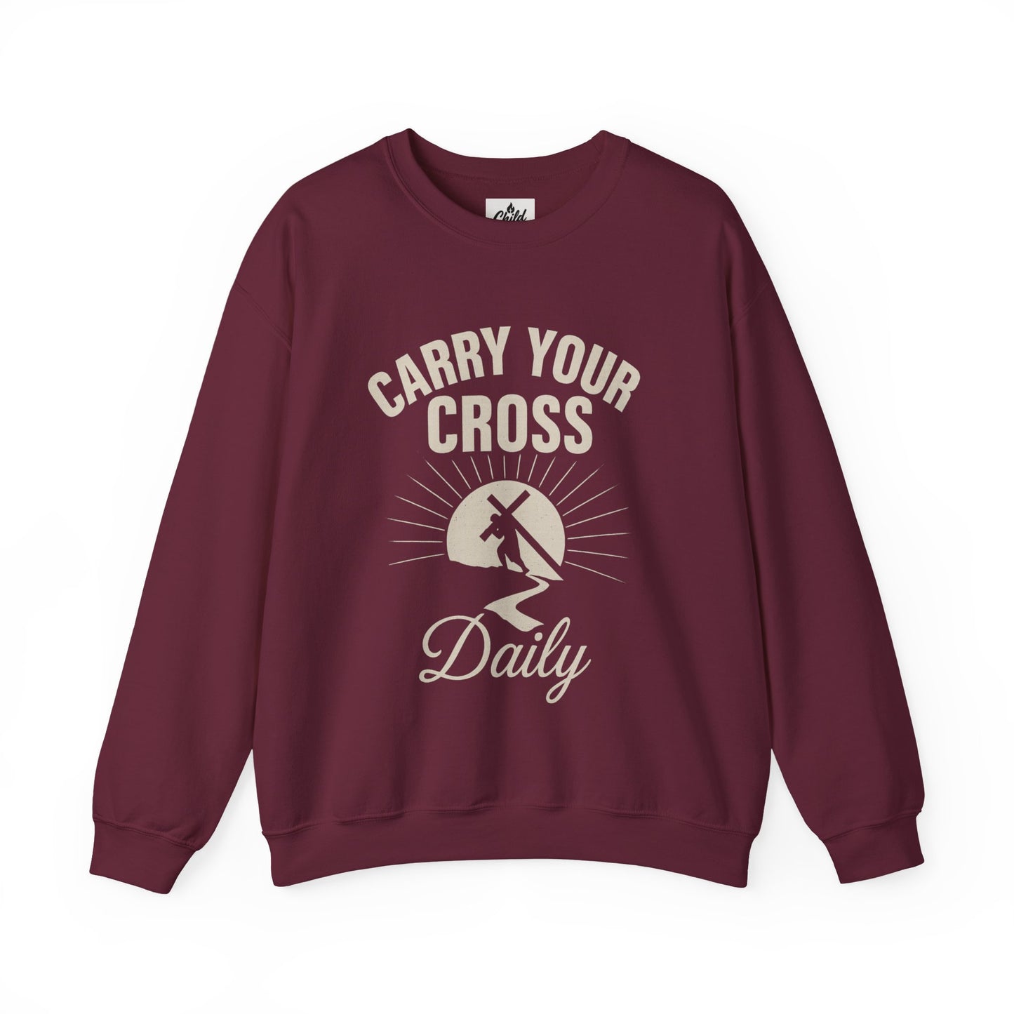 "Carry Your Cross Daily" . Christian Sweatshirt