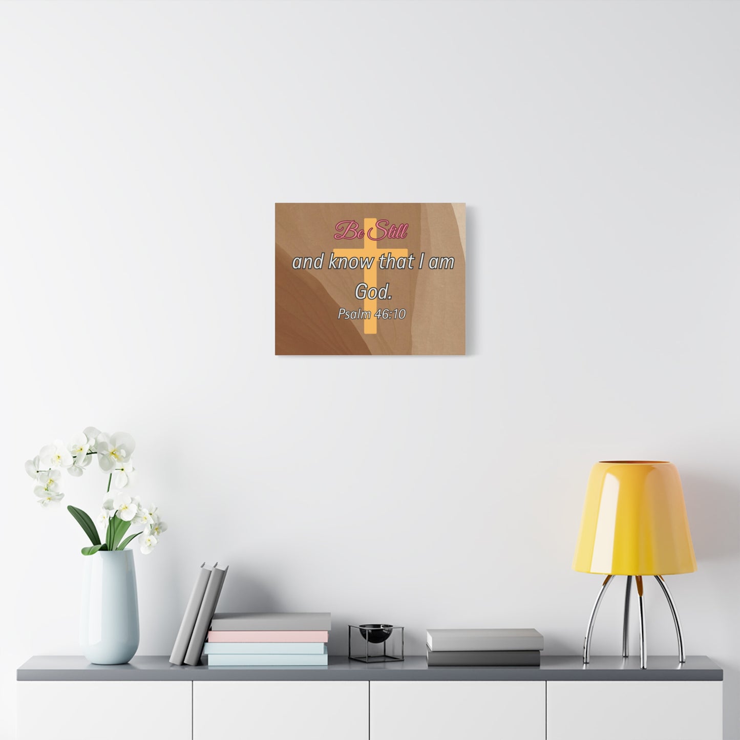 Inspirational Christian Wall Art - "Be still and know that I am God" Matte Canvas