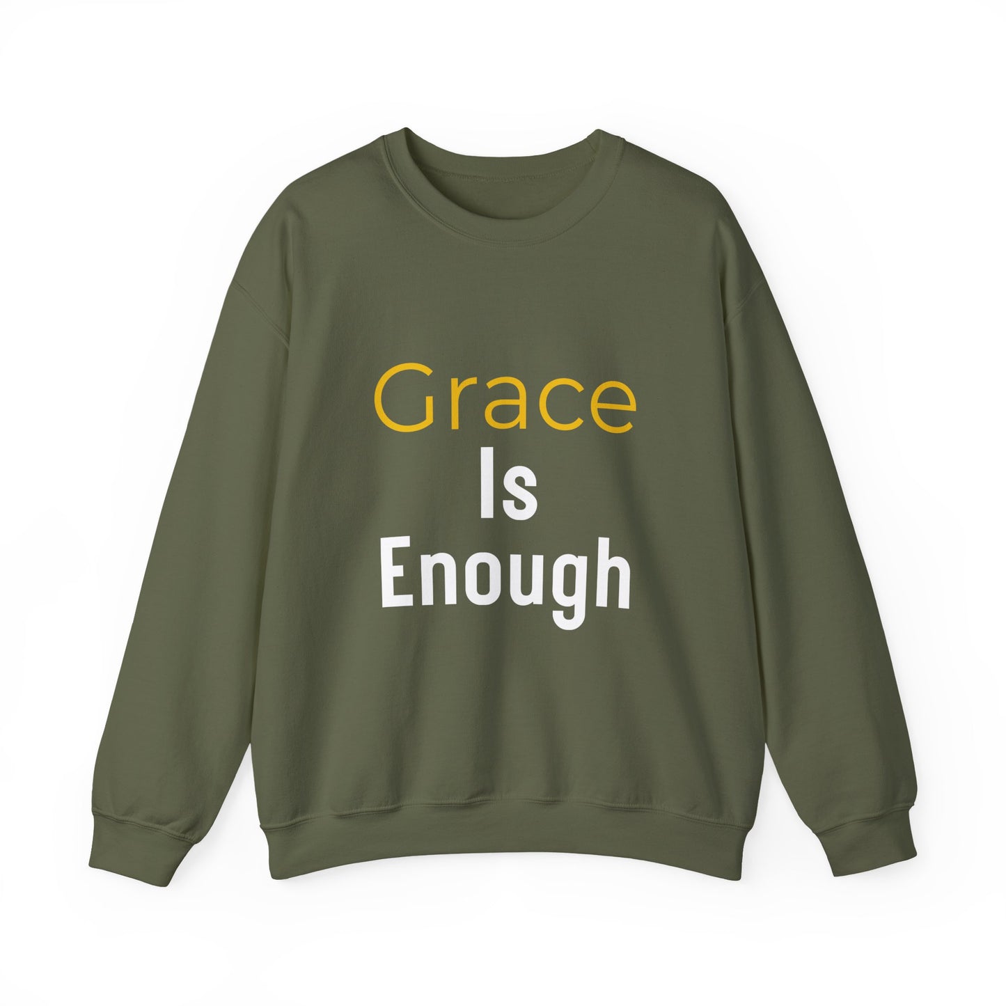“Grace is Enough” Crewneck Religious Sweatshirt – Cozy Faith Comfort