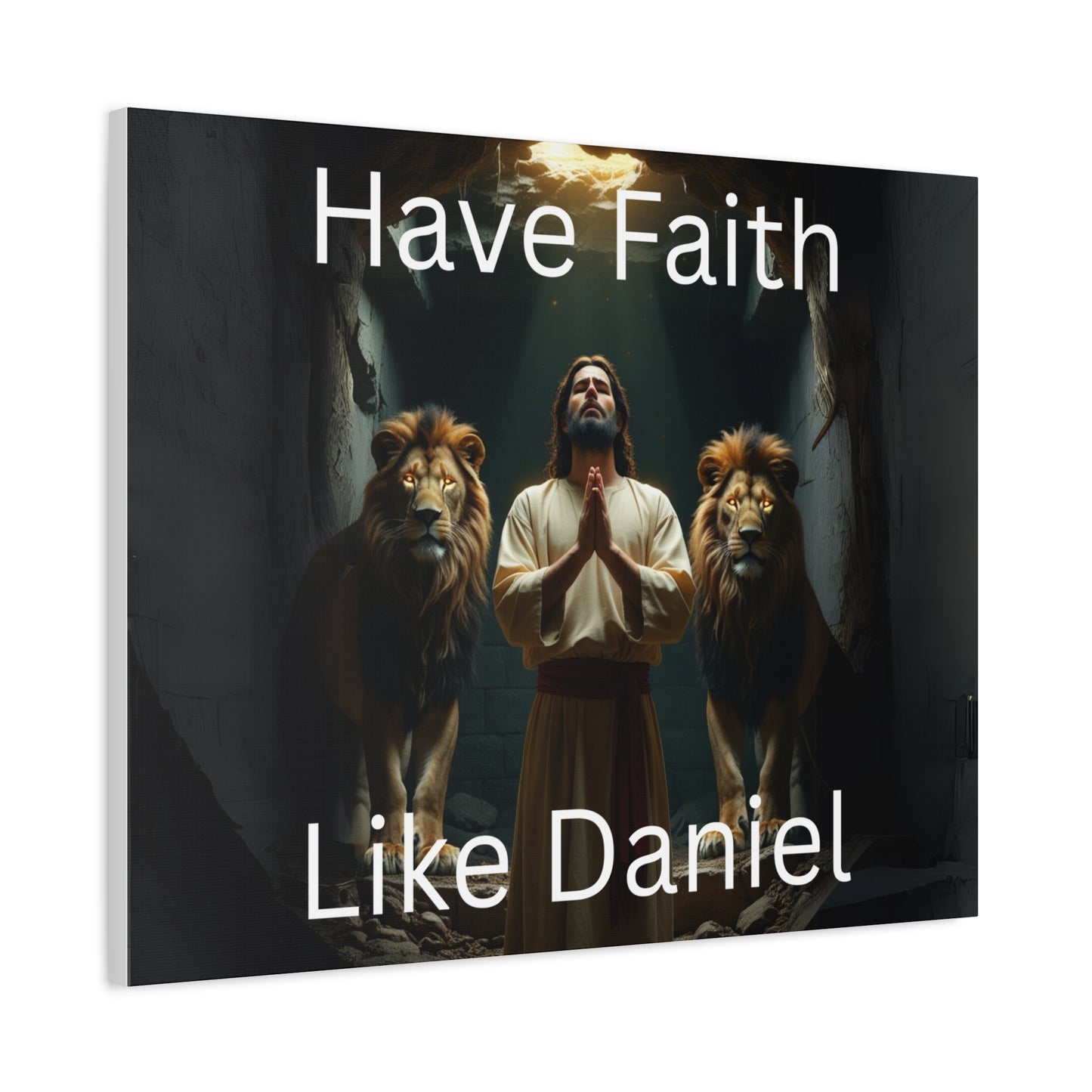 Inspirational Christian Wall Art - "Have Faith Like Daniel" Matte Canvas