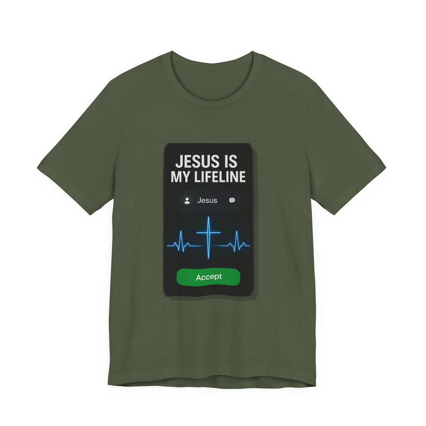 “Jesus Is My Lifeline” Religious T-Shirt – Faith-Filled Message of Hope