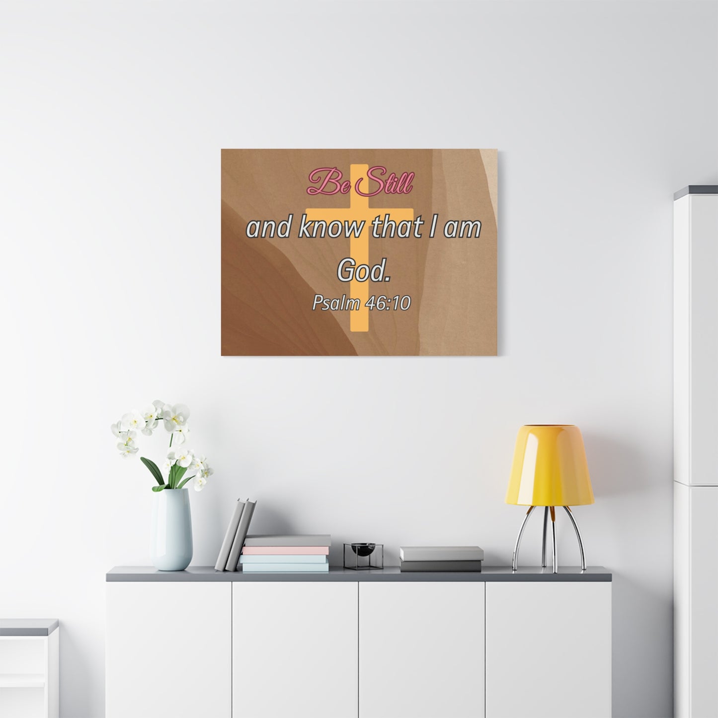 Inspirational Christian Wall Art - "Be still and know that I am God" Matte Canvas