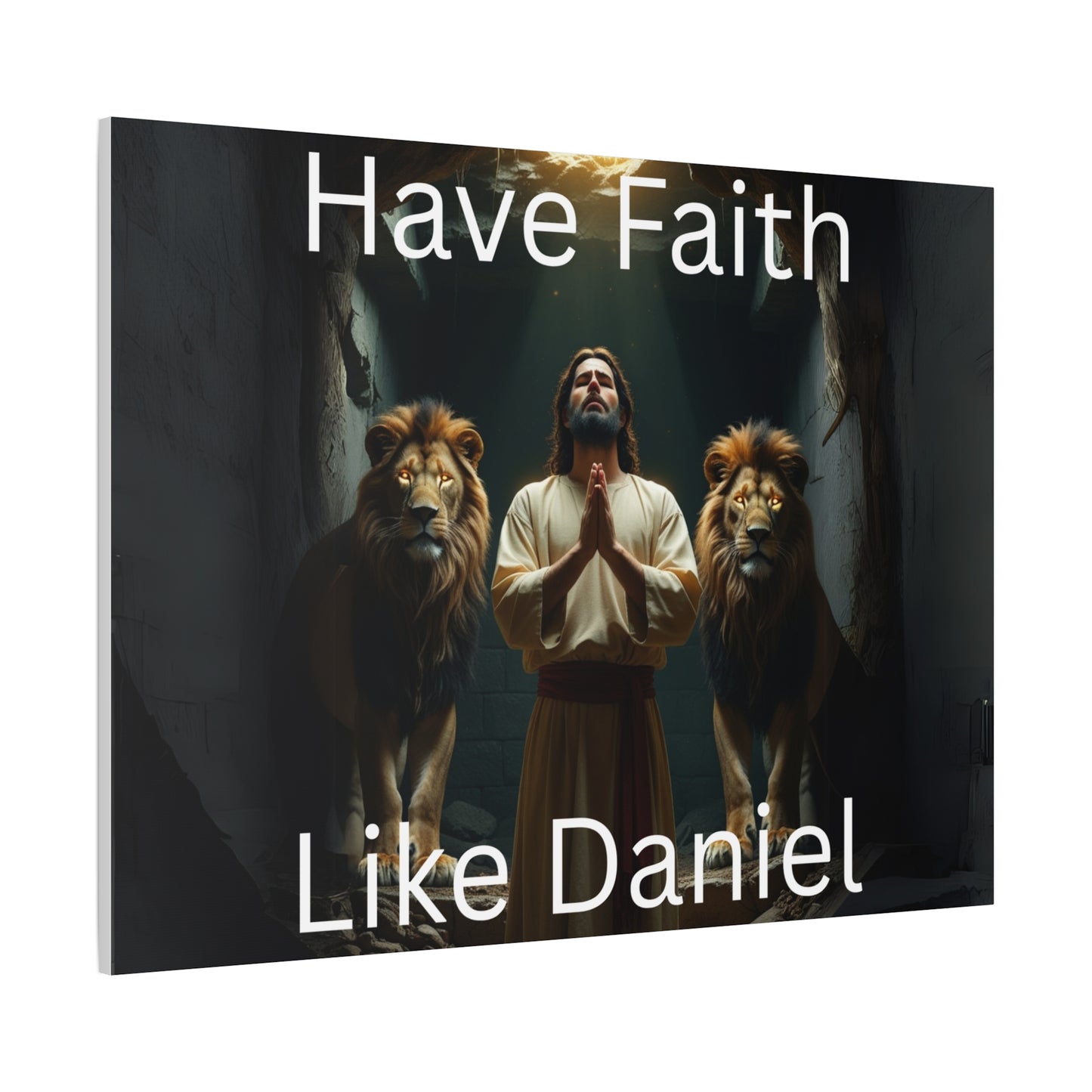 Inspirational Christian Wall Art - "Have Faith Like Daniel" Matte Canvas