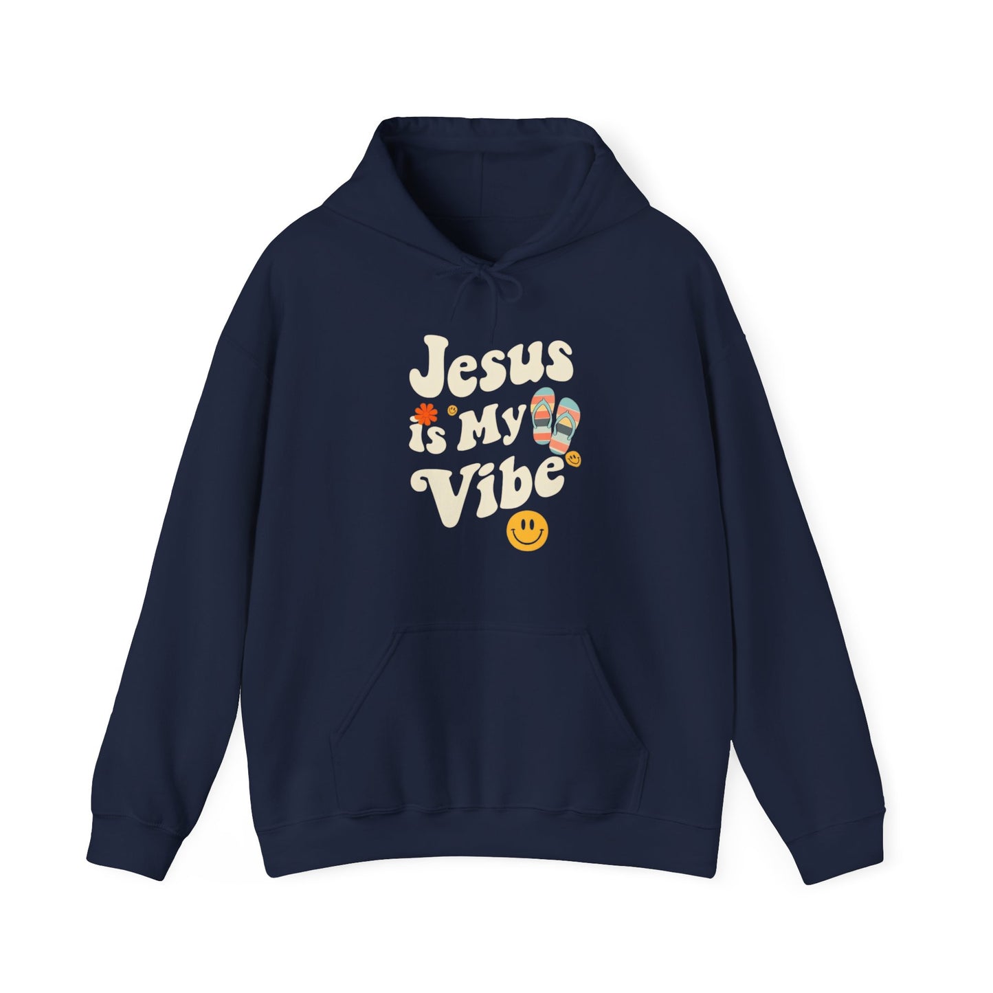 “Jesus Is My Vibe” Religious Hoodie – Unisex Pullover for Bold Faith Expression