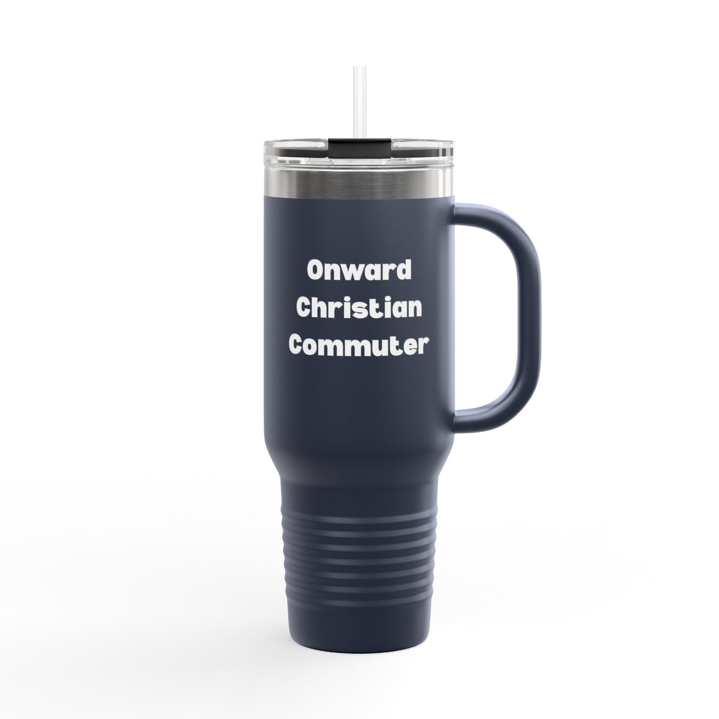 Travel Mug - "Onward Christian Commuter" 40oz Christian Drinkware for Adventurers, colors