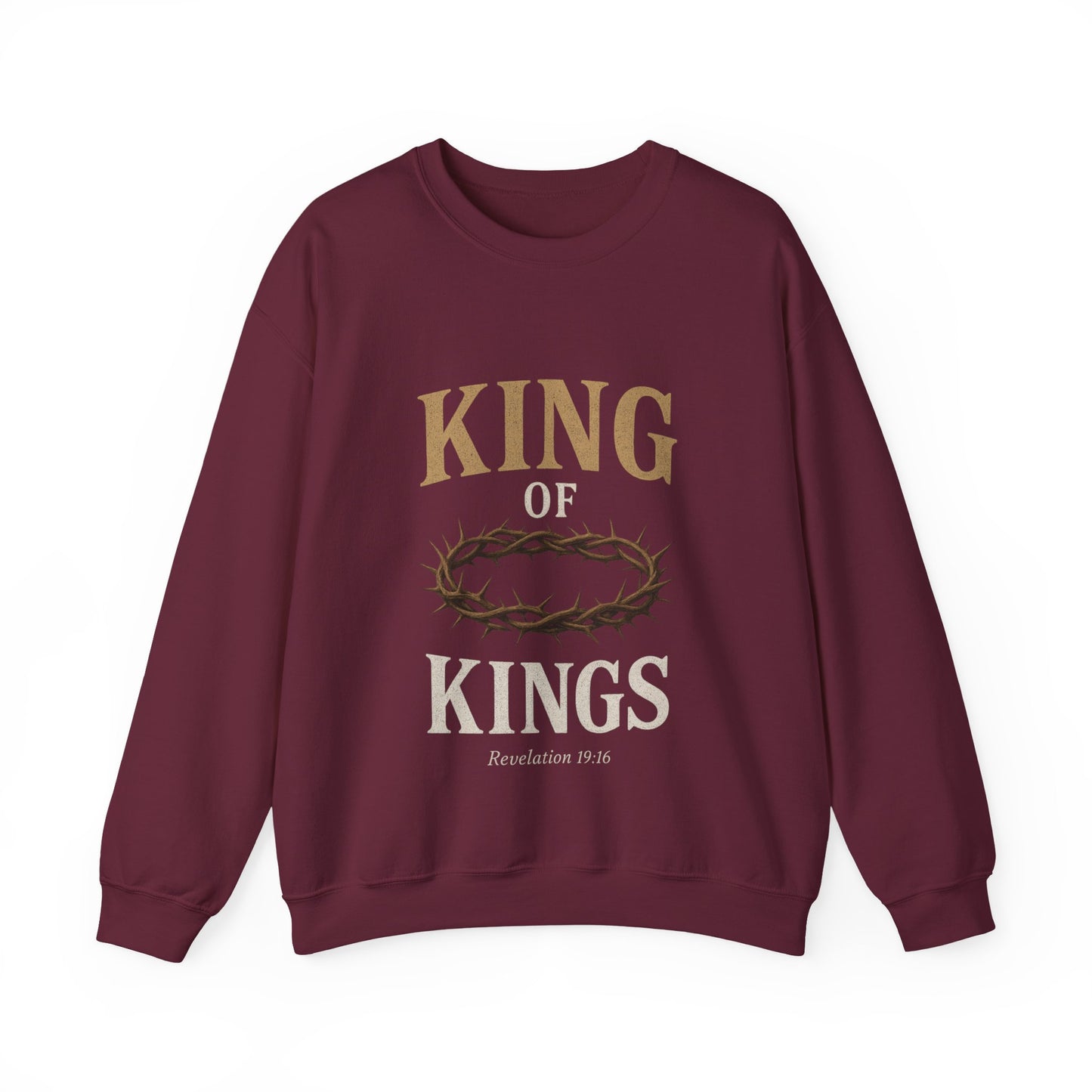 “King of Kings” Crewneck Sweatshirt – Classic Religious Apparel