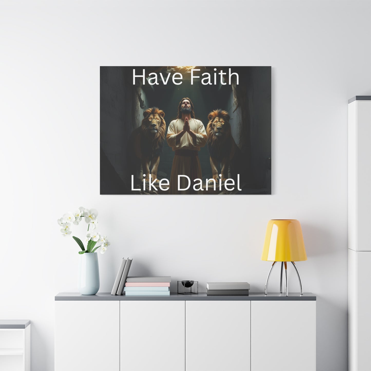 Inspirational Christian Wall Art - "Have Faith Like Daniel" Matte Canvas