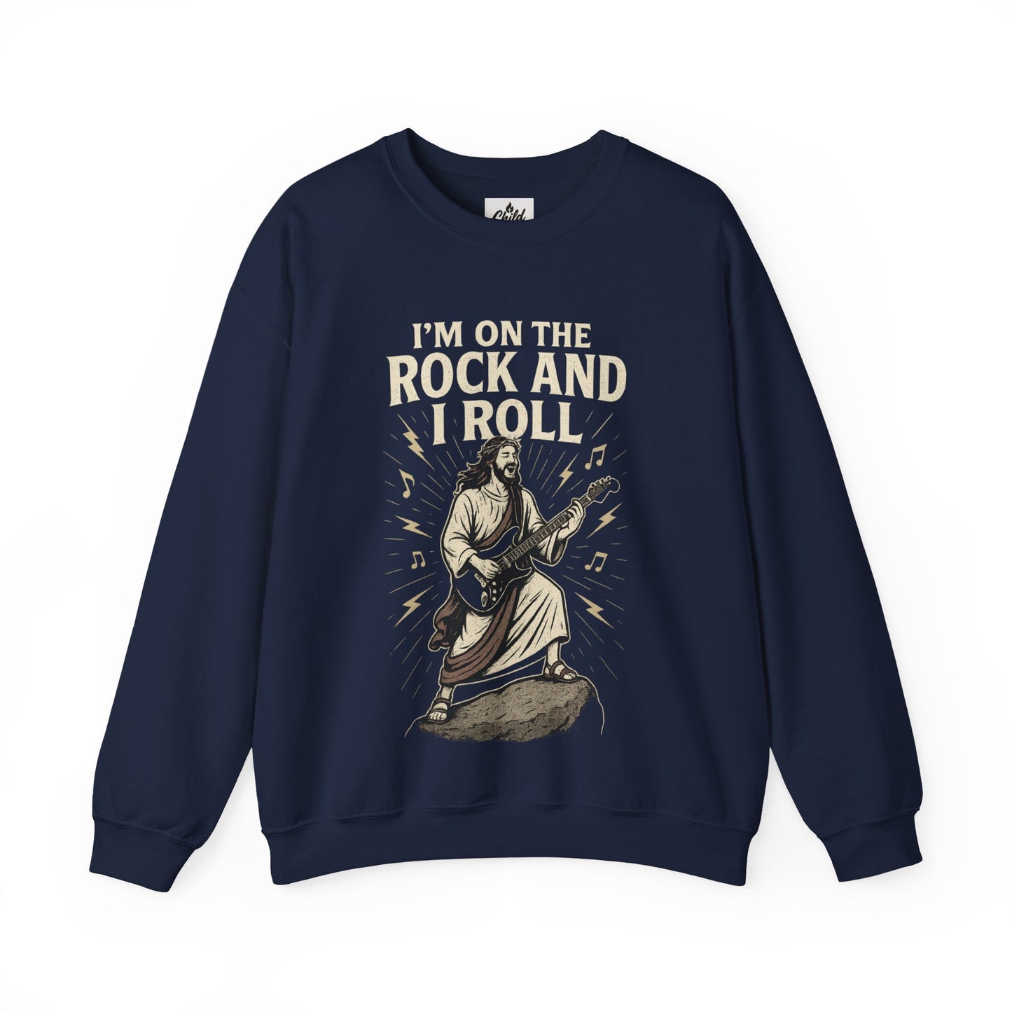 "I'm on the Rock and I Roll" - Christian Sweatshirt - Unisex