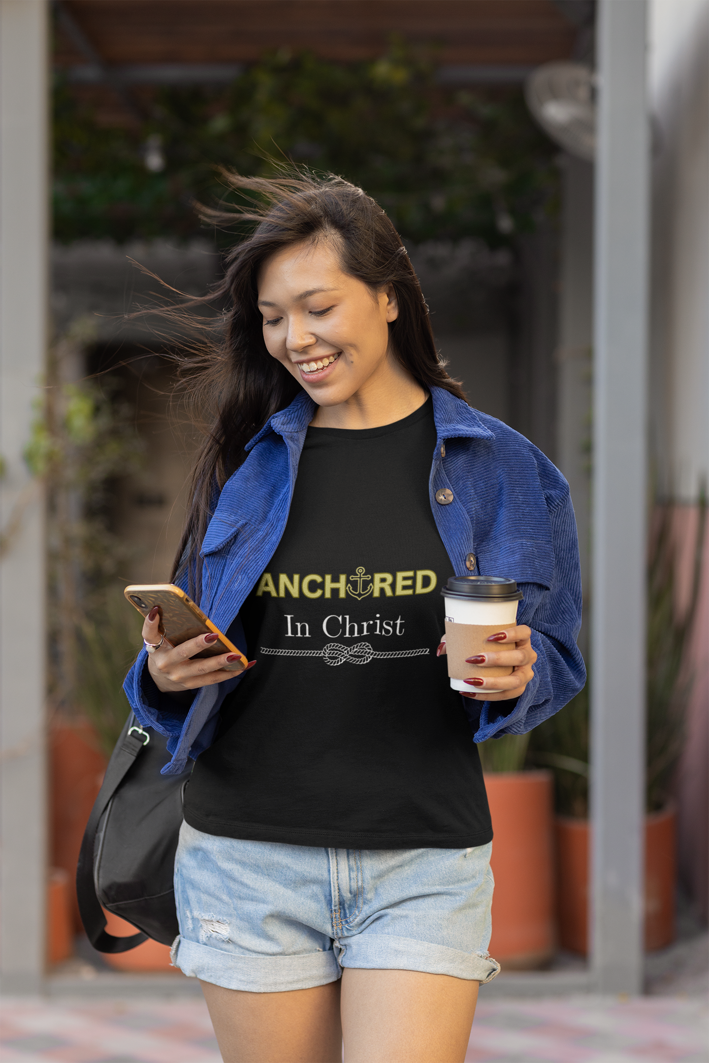 “Anchored in Christ” Faith-Based Graphic Tee – Unisex Religious T-Shirt