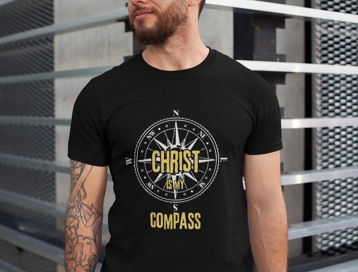 “Christ is My Compass” Religious T-Shirt – Faith-Based Direction for Daily Life