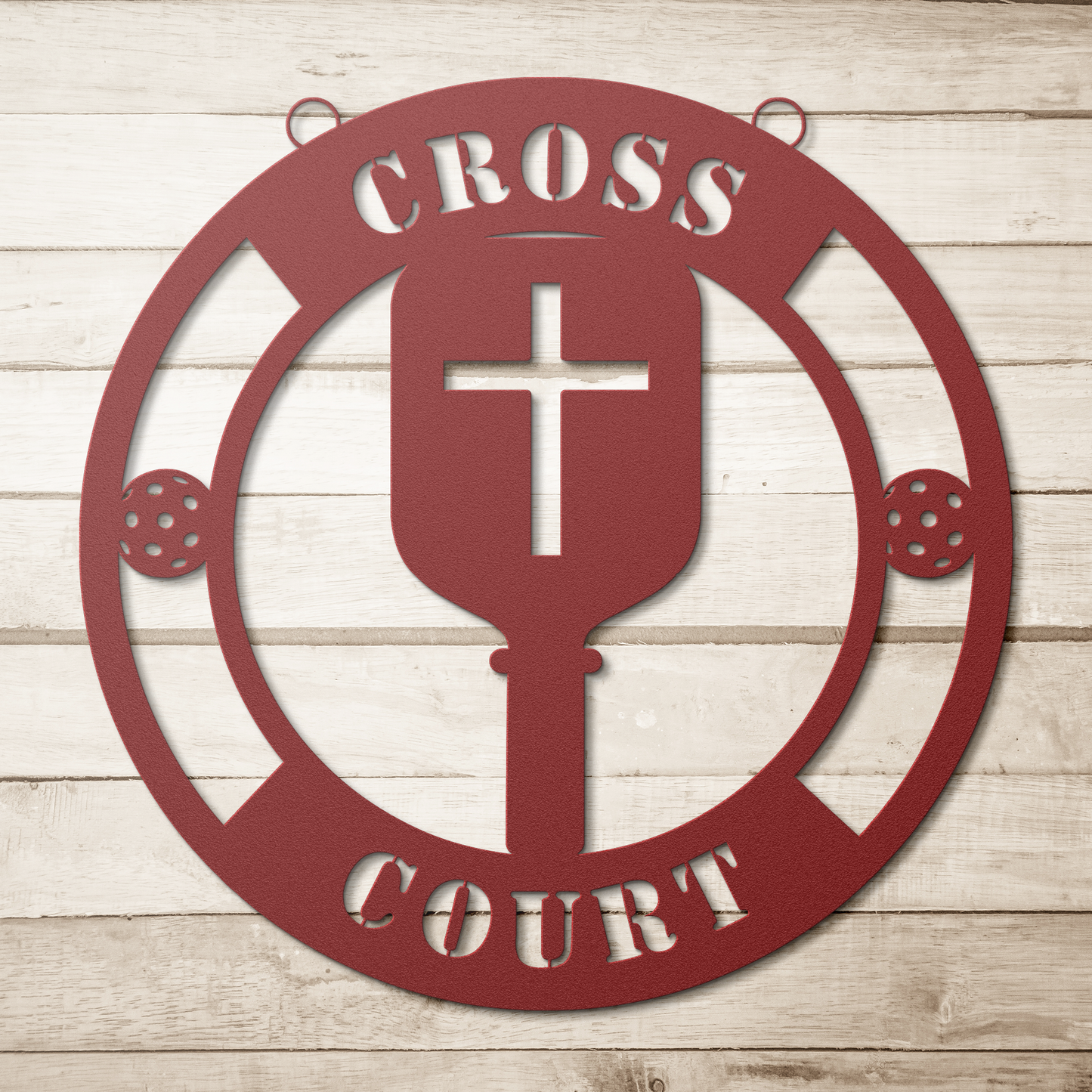 Christian_Pickleball_Gift__Cross_Court__Red_Simple_Wood_BKGD_Mockup.png
