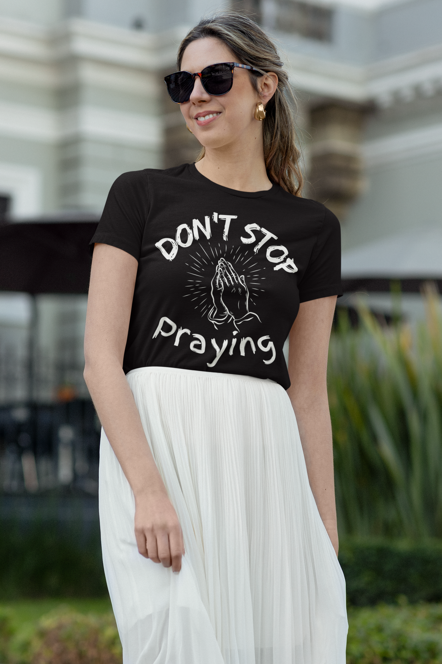 “Don’t Stop Praying” Christian T-Shirt – Encouraging Faith for Every Day