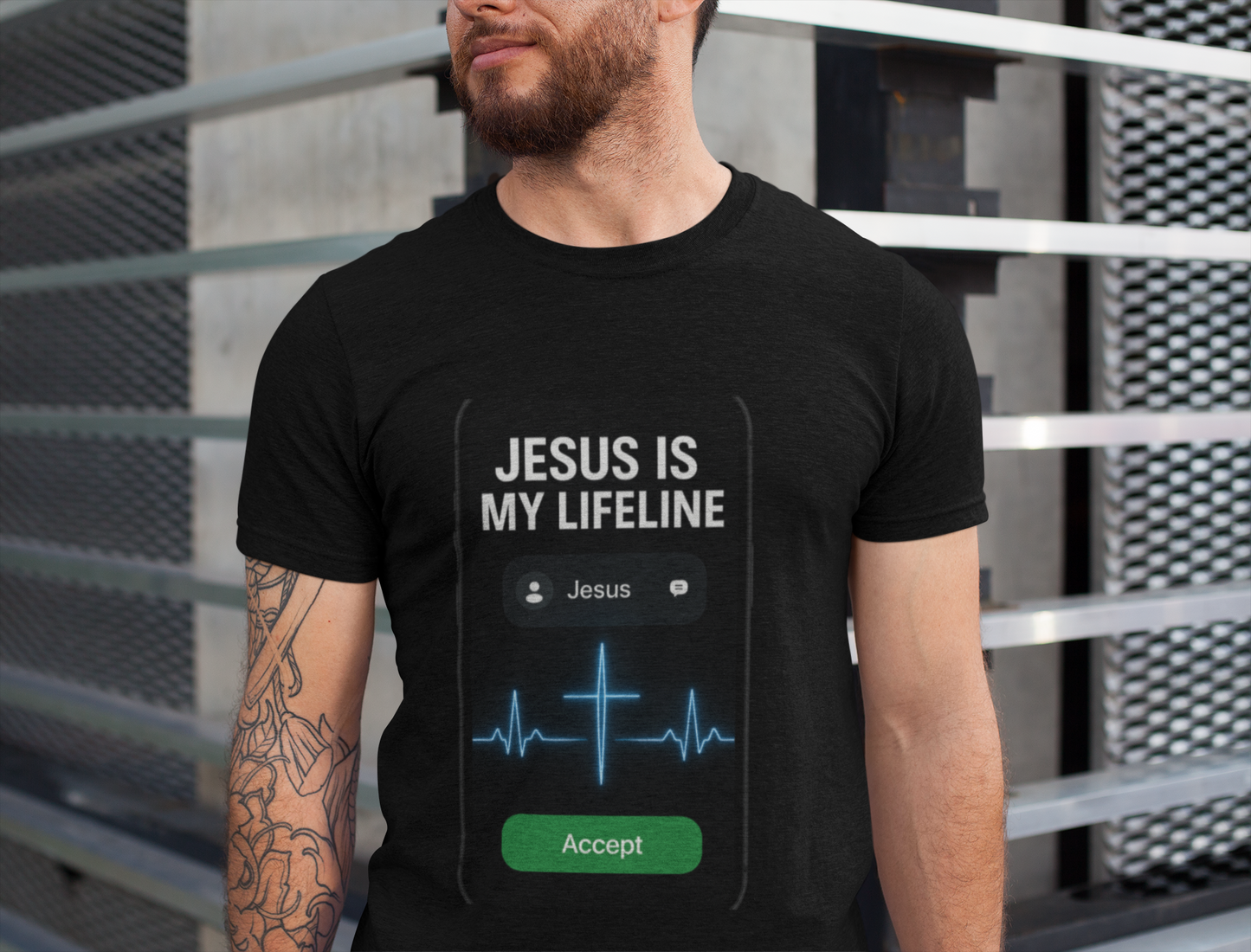 “Jesus Is My Lifeline” Religious T-Shirt – Faith-Filled Message of Hope