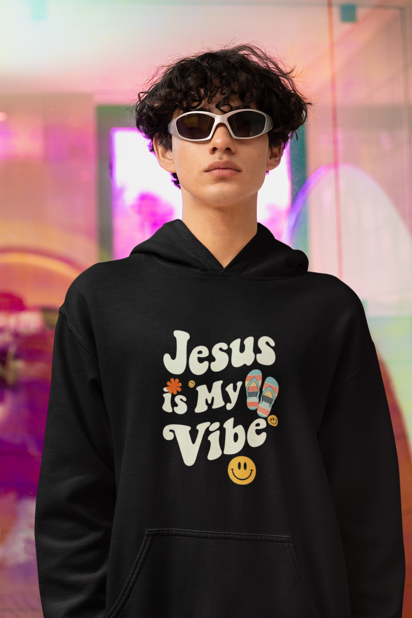 “Jesus Is My Vibe” Religious Hoodie – Unisex Pullover for Bold Faith Expression