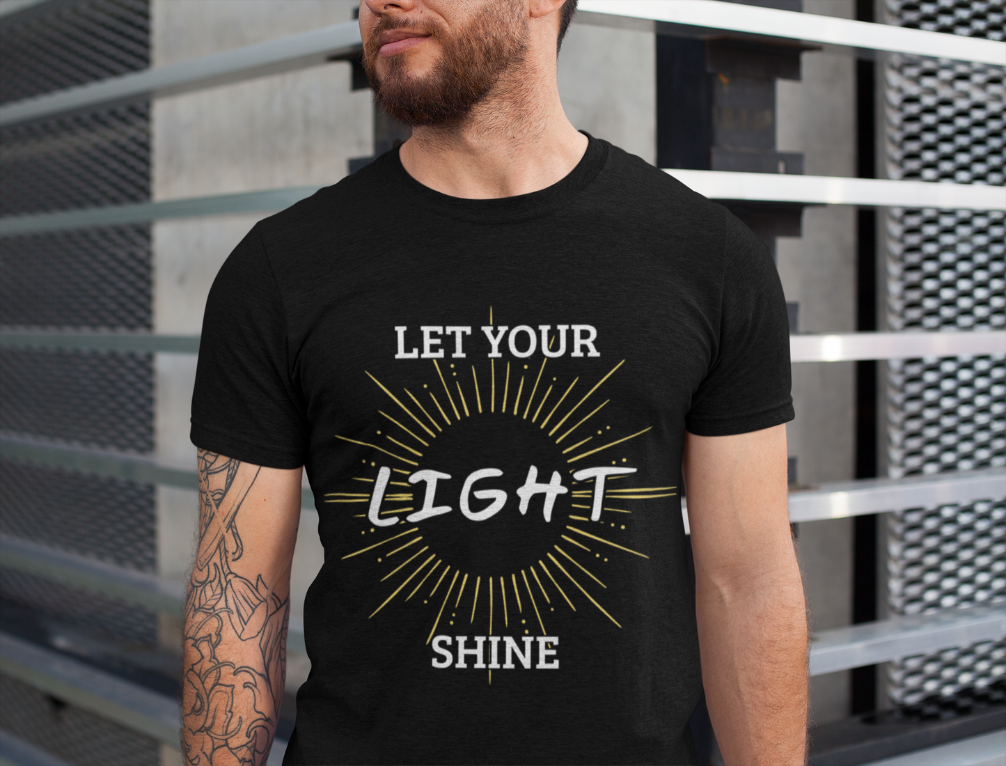 “Let Your Light Shine” Religious T-Shirt – Uplifting Faith Message