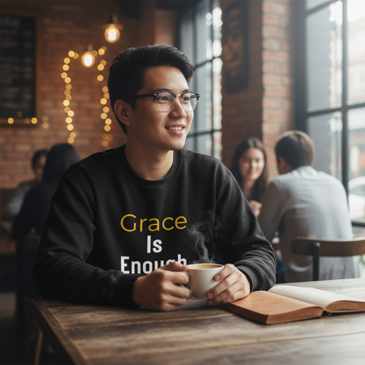 “Grace is Enough” Crewneck Religious Sweatshirt – Cozy Faith Comfort