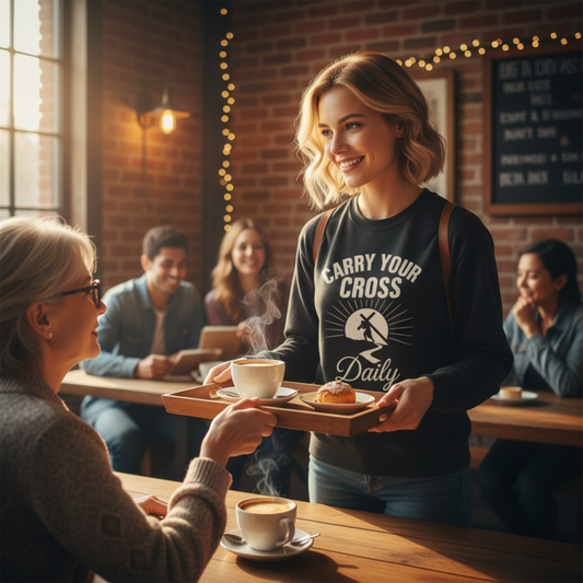 "Carry Your Cross Daily" - Christian Sweatshirt