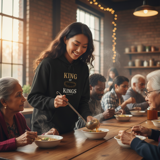 “King of Kings” Religious Hoodie – Unisex Pullover for Powerful Faith