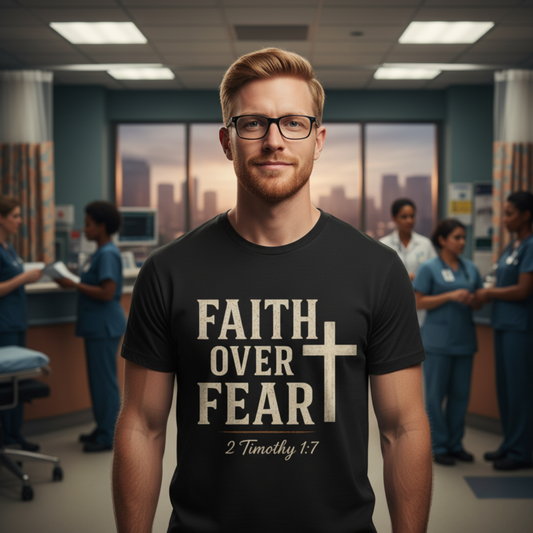 “Faith Over Fear” Religious T-Shirt – Bold Statement of Trust in God