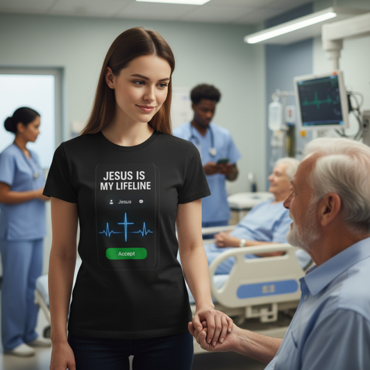 “Jesus Is My Lifeline” Religious T-Shirt – Faith-Filled Message of Hope