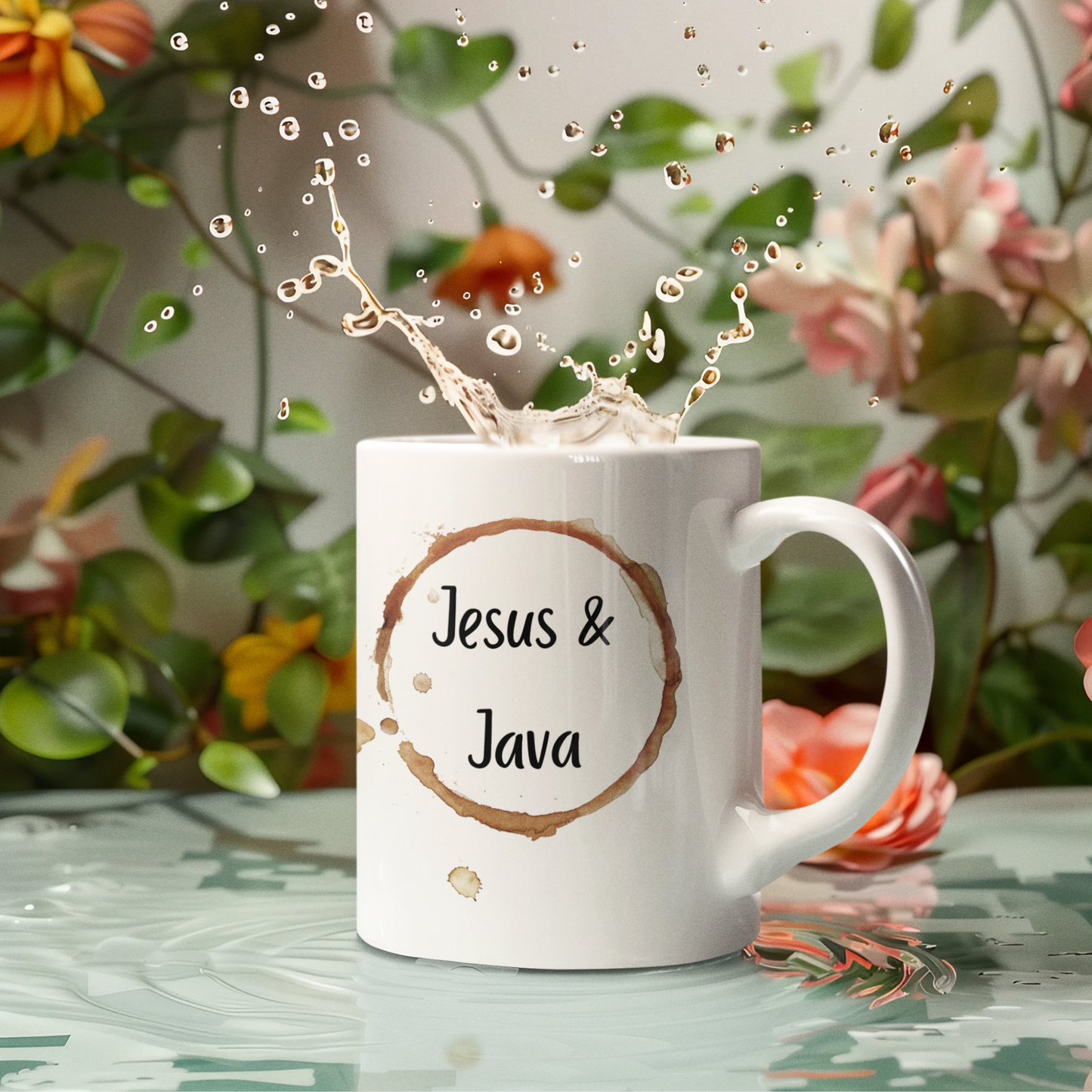Coffee Mug - "Jesus & Java" Coffee Lovers Christian Ceramic Mug for Home & Office
