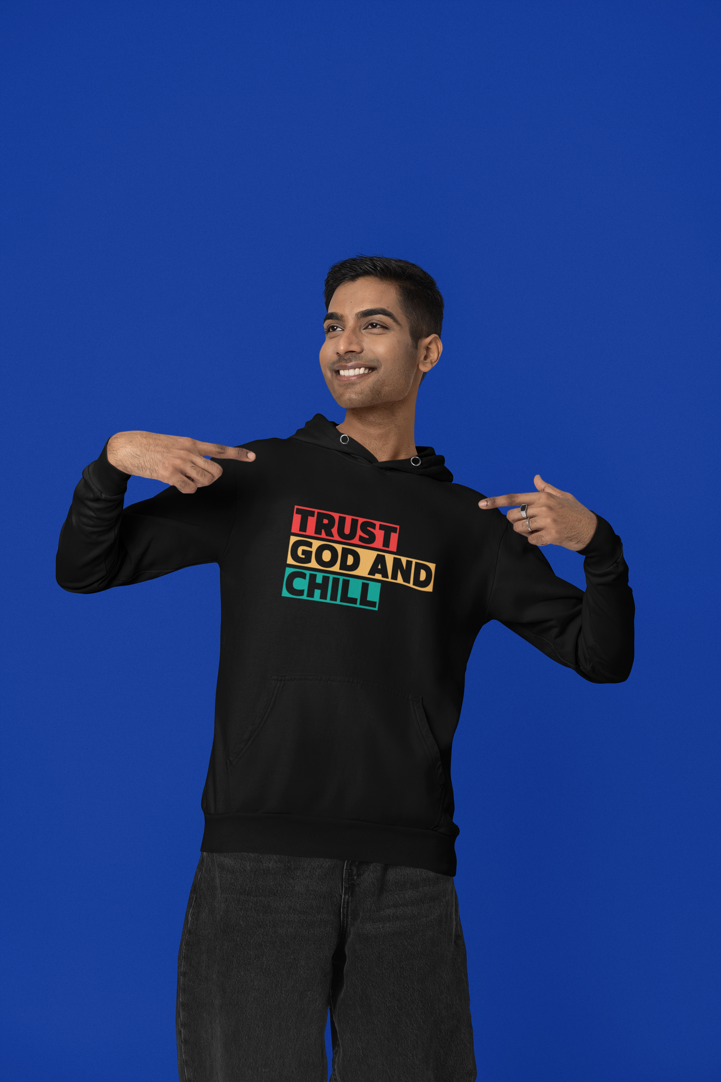 “Trust God and Chill” Religious Hoodie – Unisex Pullover for Calm and Confidence