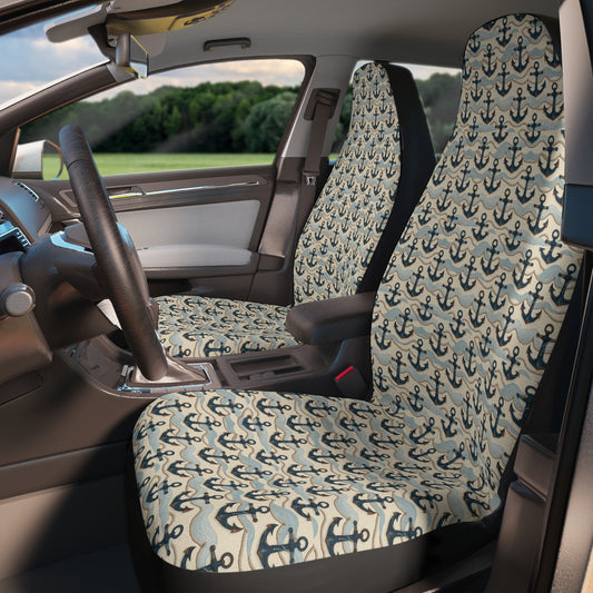 Christian Car Seat Covers with Anchor Design (Hebrews 6:19), Marine Decor for Car Enthusiasts, Boat Lovers, Unique Gift for Travel, Stylish Protection
