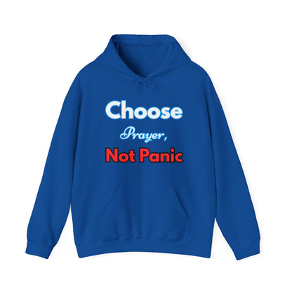 “Choose Prayer, Not Panic” Religious Hoodie – Faith-Based Unisex Pullover