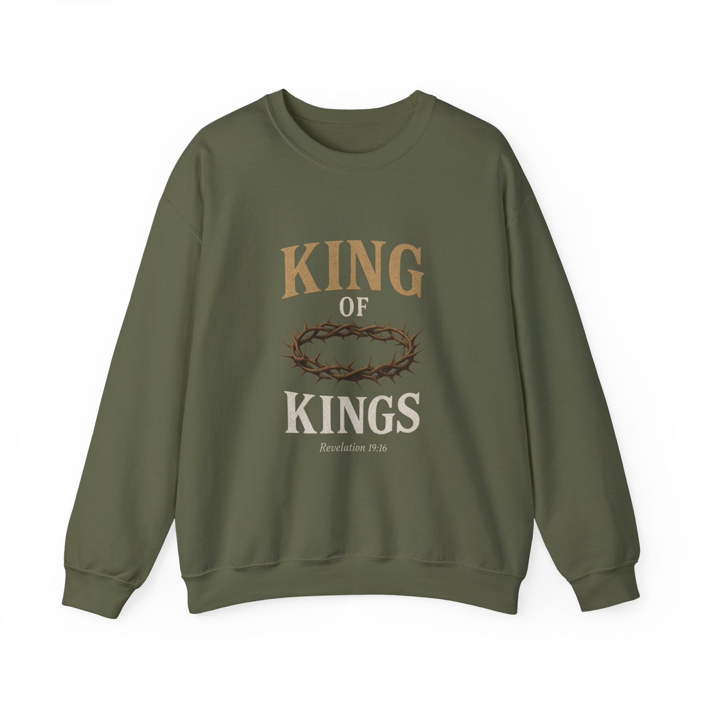 “King of Kings” Crewneck Sweatshirt – Classic Religious Apparel