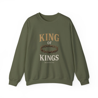“King of Kings” Crewneck Sweatshirt – Classic Religious Apparel