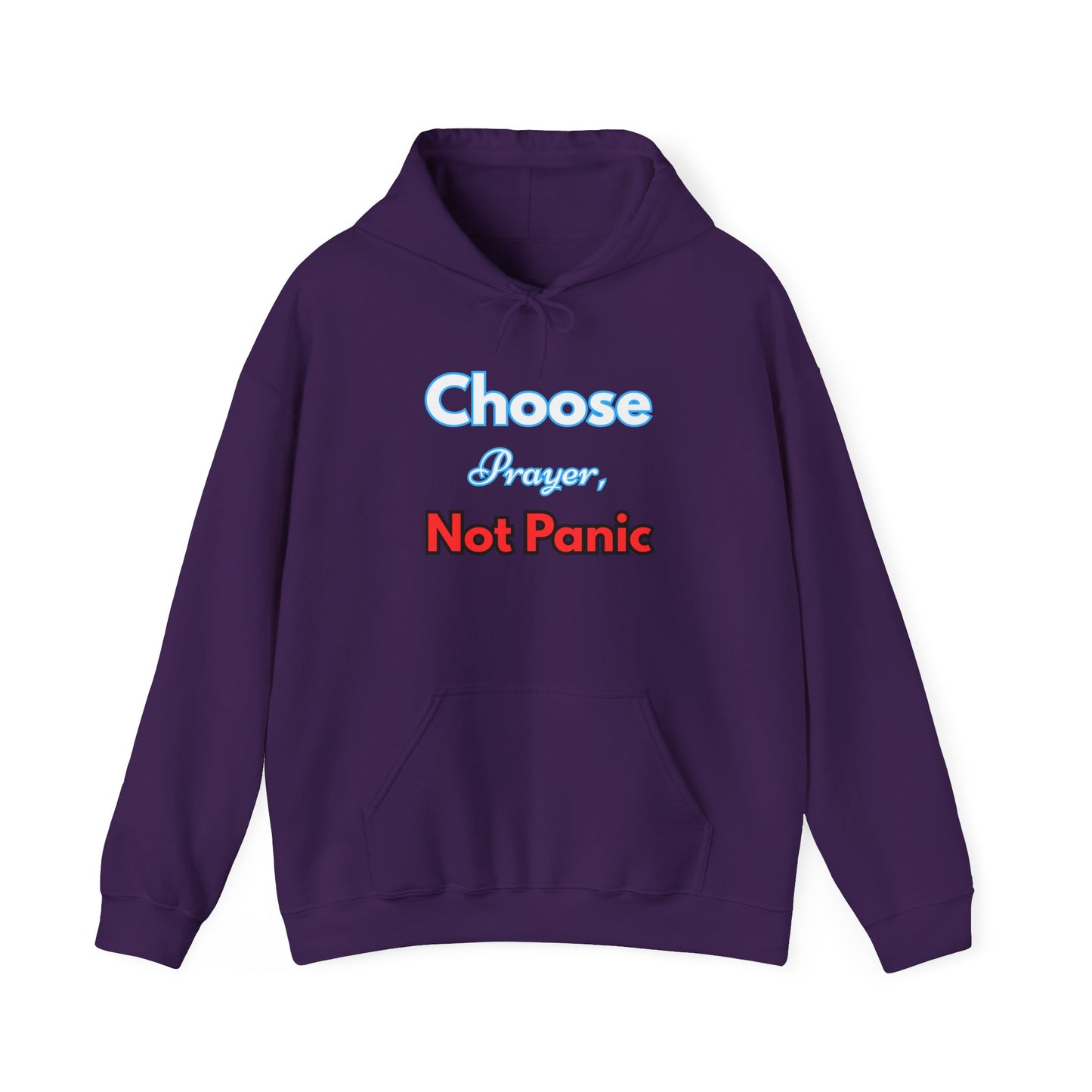 “Choose Prayer, Not Panic” Religious Hoodie – Faith-Based Unisex Pullover