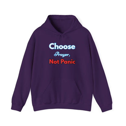 “Choose Prayer, Not Panic” Religious Hoodie – Faith-Based Unisex Pullover