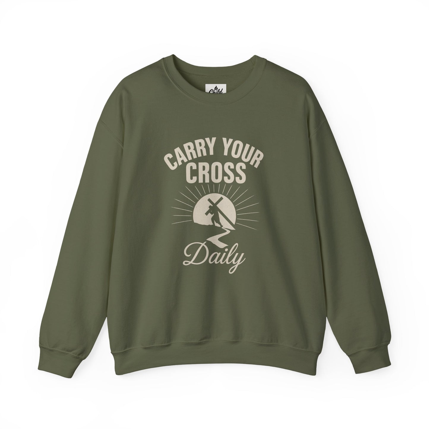 "Carry Your Cross Daily" - Christian Sweatshirt