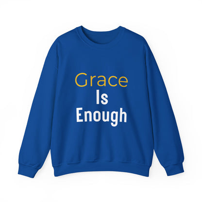 “Grace is Enough” Crewneck Religious Sweatshirt – Cozy Faith Comfort