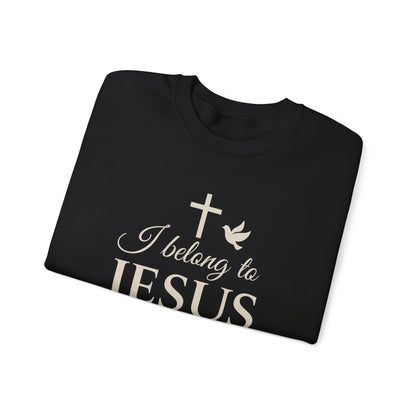 “I Belong to Jesus” Crewneck Sweatshirt – Cozy Religious Apparel for Everyday Faith