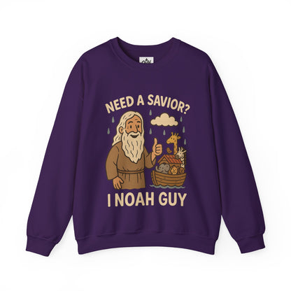 "Need a Savior? I Noah Guy." - Christian Sweatshirt - Unisex