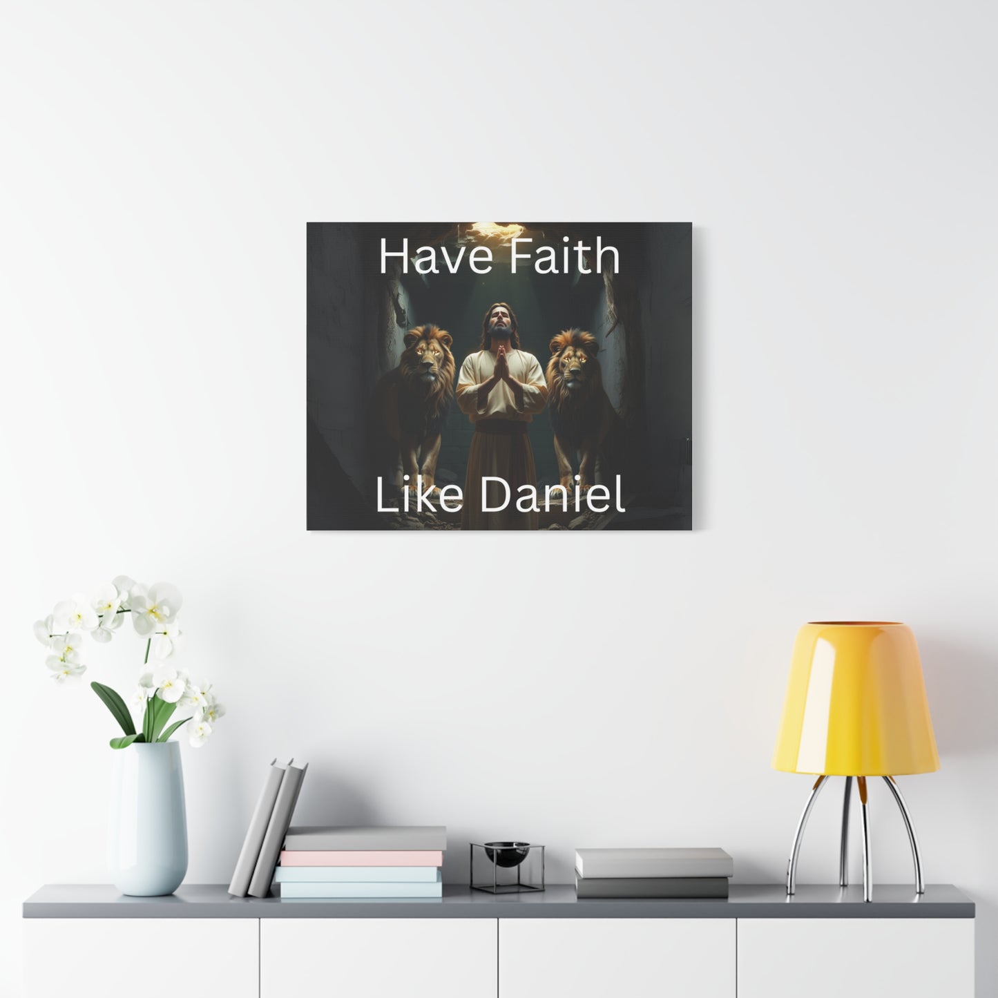 Inspirational Christian Wall Art - "Have Faith Like Daniel" Matte Canvas