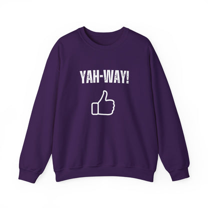 “Yah-Way!” Crewneck Sweatshirt – Religious Wordplay With Attitude