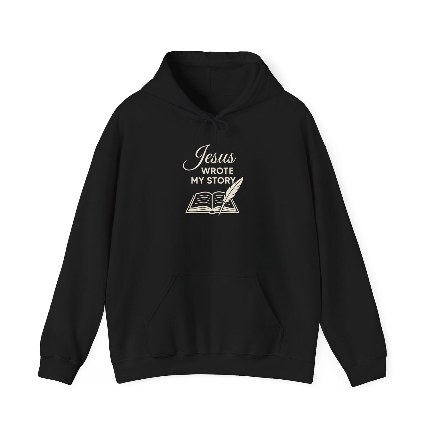 “Jesus Wrote My Story” Religious Hoodie – Unisex Pullover for Faith and Inspiration