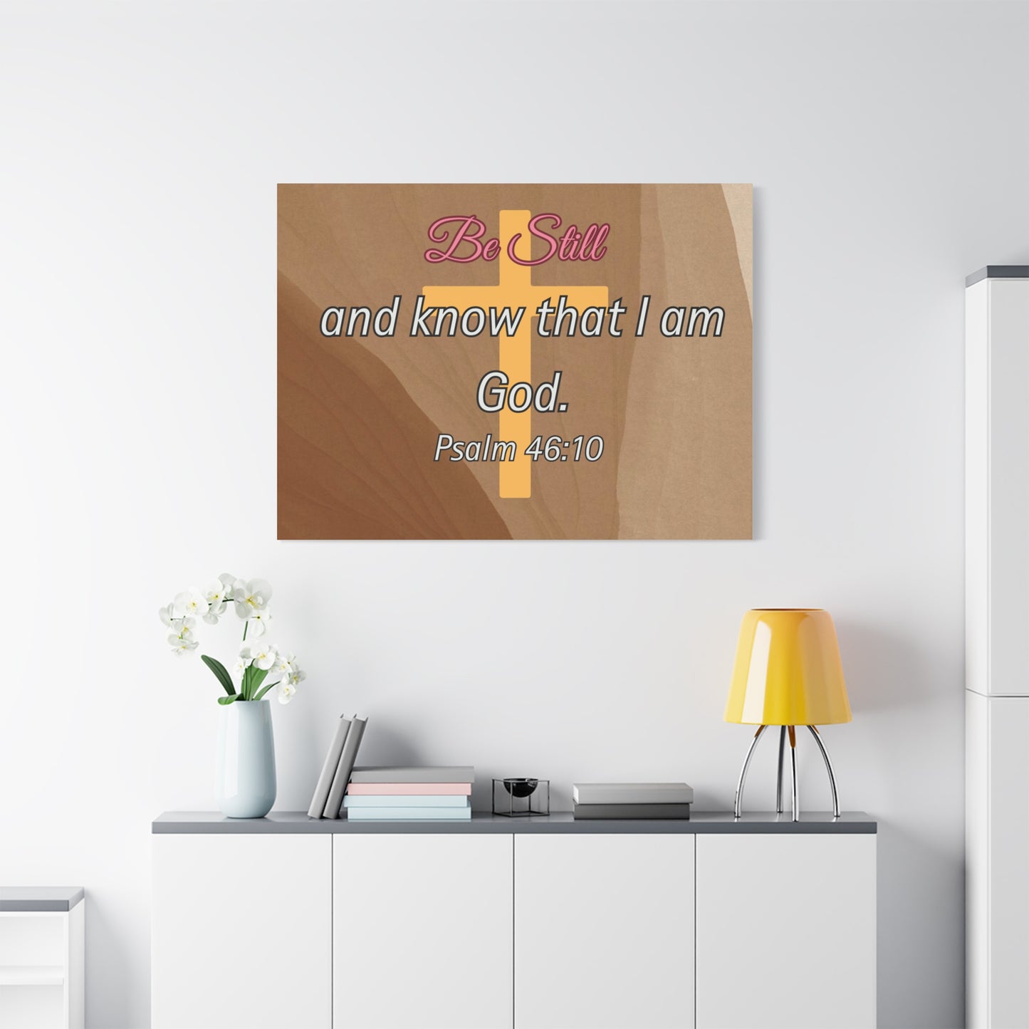 Inspirational Christian Wall Art - "Be still and know that I am God" Matte Canvas
