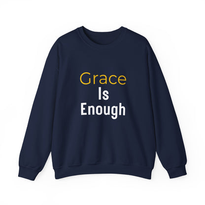 “Grace is Enough” Crewneck Religious Sweatshirt – Cozy Faith Comfort
