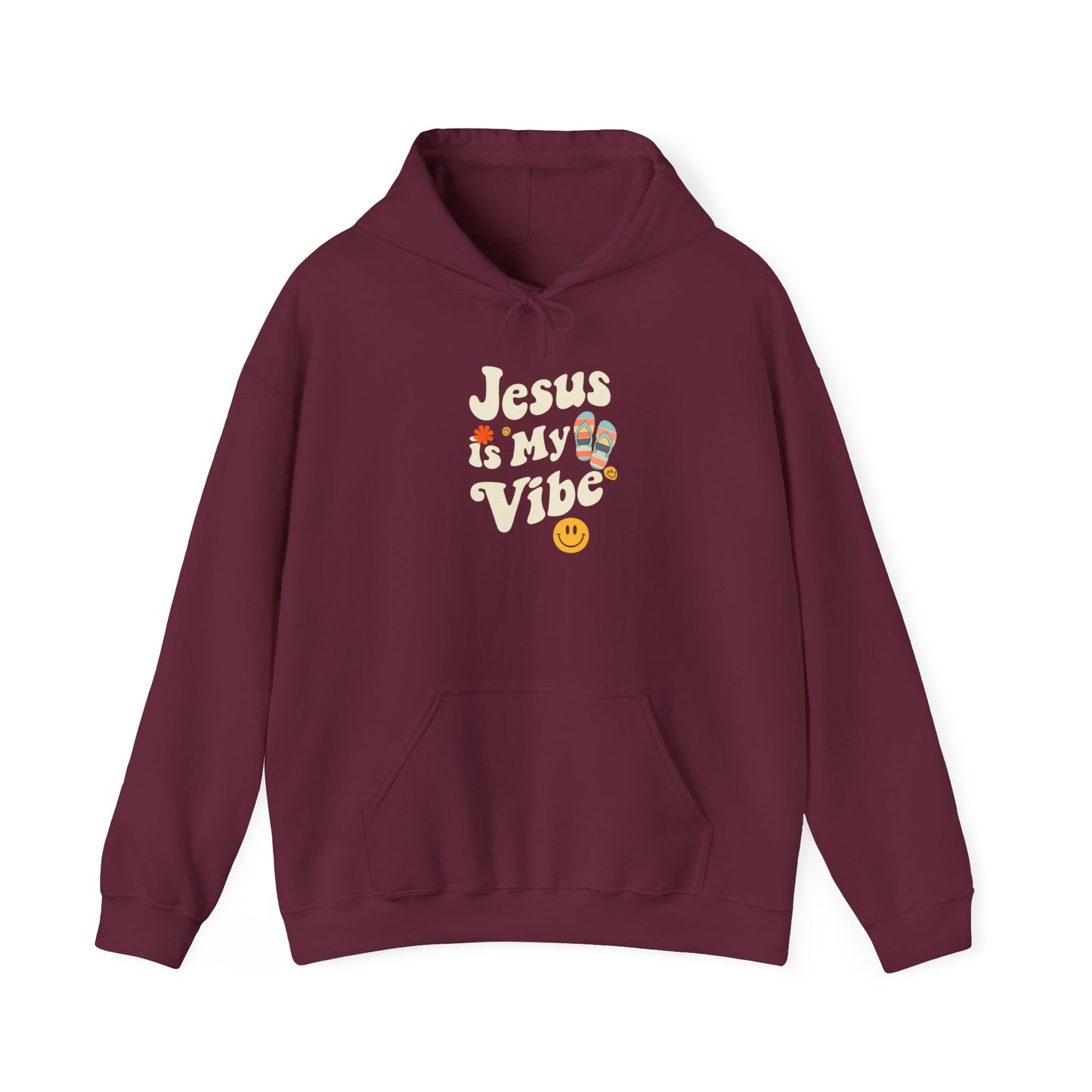 “Jesus Is My Vibe” Religious Hoodie – Unisex Pullover for Bold Faith Expression