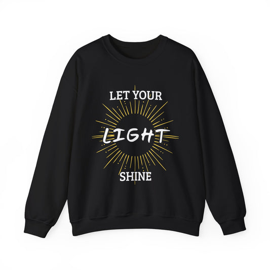 “Let Your Light Shine” Crewneck Sweatshirt – Cozy and Inspirational Religious Apparel