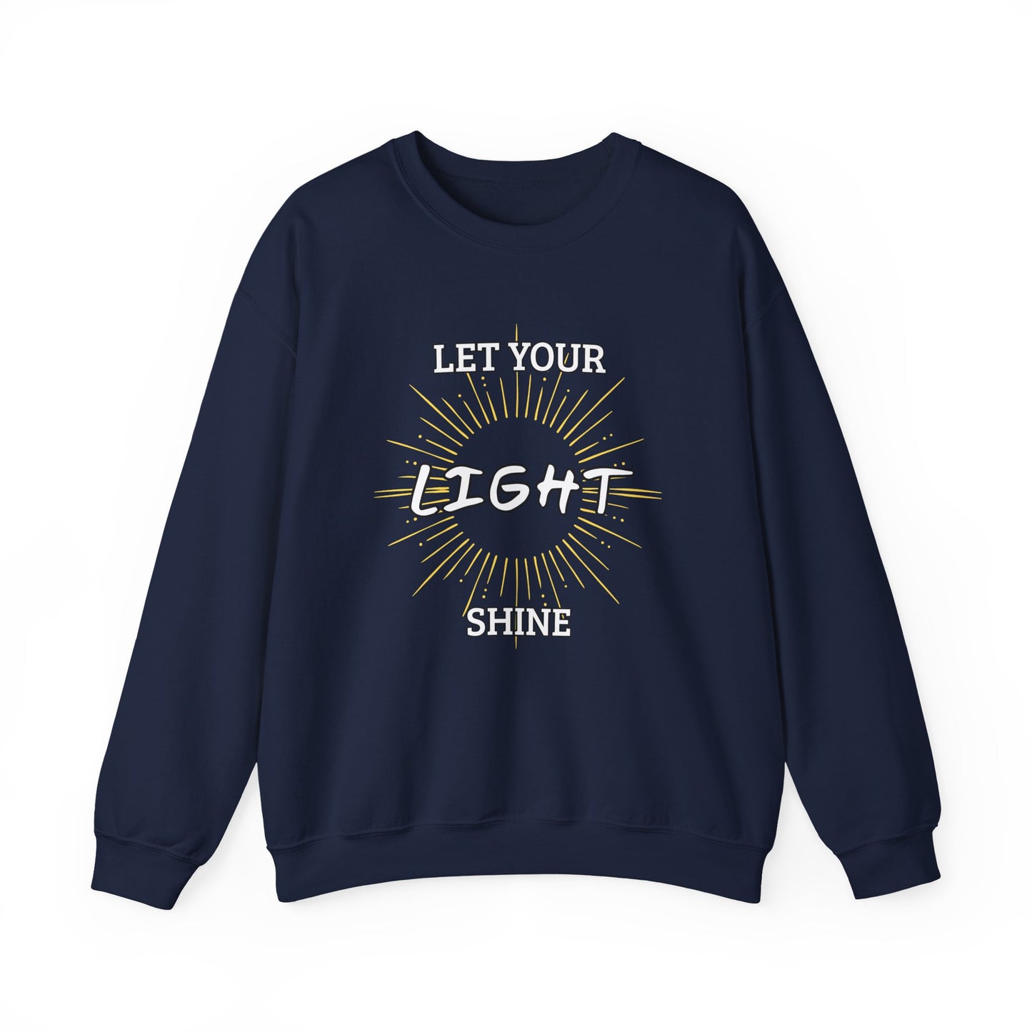 “Let Your Light Shine” Crewneck Sweatshirt – Cozy and Inspirational Religious Apparel