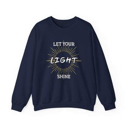 “Let Your Light Shine” Crewneck Sweatshirt – Cozy and Inspirational Religious Apparel