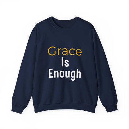 “Grace is Enough” Crewneck Religious Sweatshirt – Cozy Faith Comfort
