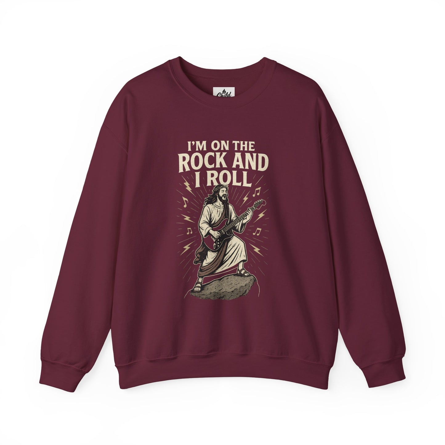 "I'm on the Rock and I Roll" - Christian Sweatshirt - Unisex